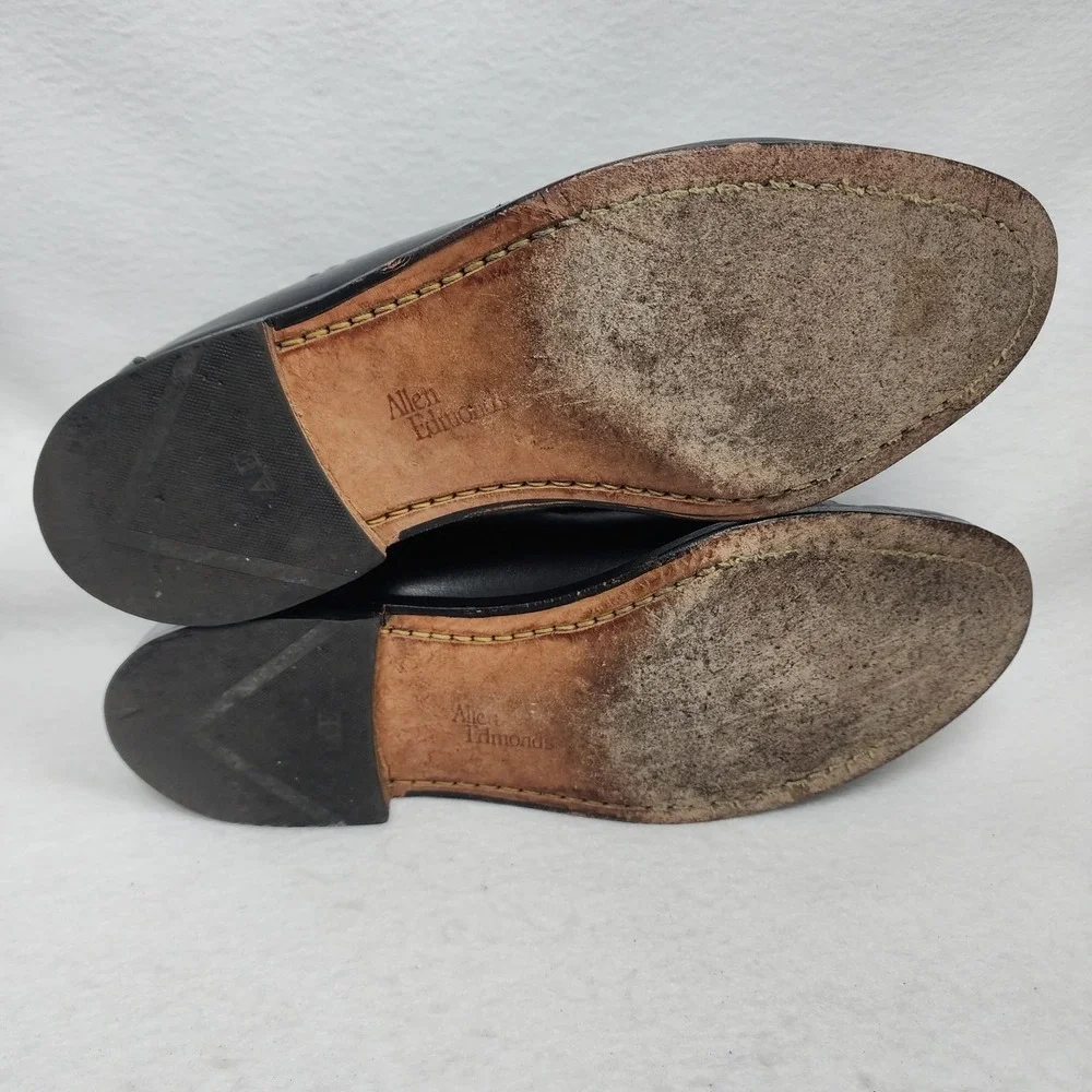 Allen Edmonds Maxfield Mens 9D Loafer Black Leather Tassel Moc Toe Casual Shoes